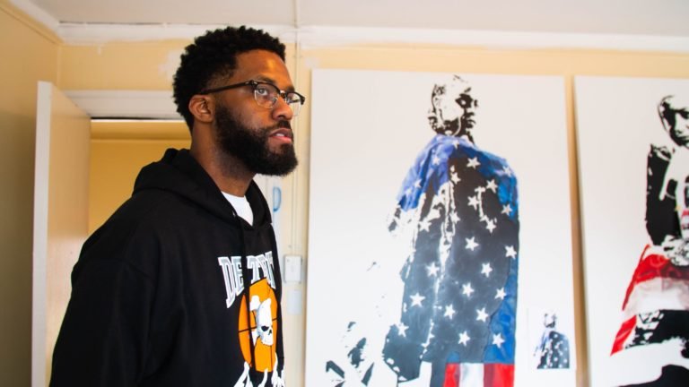 Read more about the article Detroit painter explores what it means to be American in first solo show